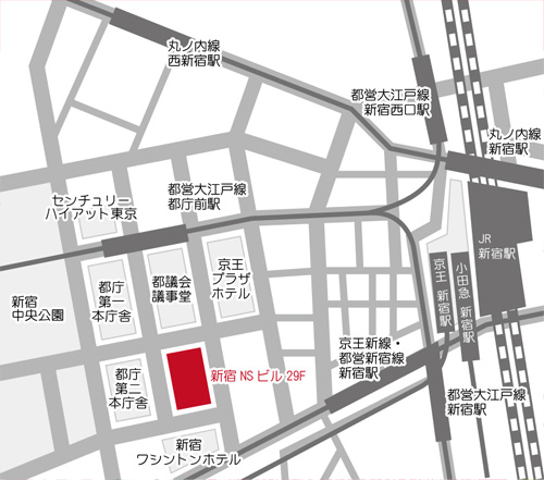 ランチのパスタがお勧め！西新宿のイタリアン、イルキャンティの地図