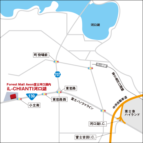 iL-CHIANTI 河口湖店 地図