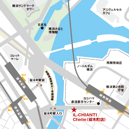 L-CHIANTI Chelie　横浜桜木町店 地図